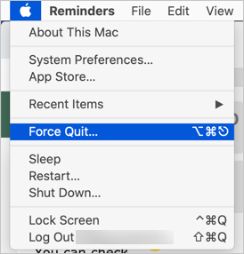 Keyboard shortcut to force quit app on mac